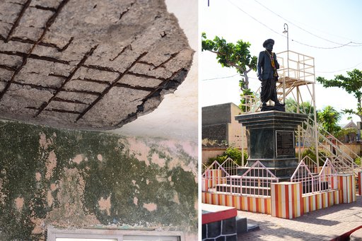 03-Jyotiba Phule-PS-Chunks of plaster-Phule statue.jpg