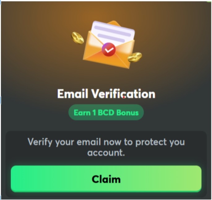 BC Game Email verification Option